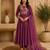 Mauve pink embroidered cotton kurta with pant & dupatta set for women