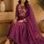 Mauve pink embroidered cotton kurta with pant & dupatta set for women