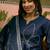 Blue cotton floral print kurta & trousers with dupatta set for women