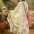 Off-white cotton floral print kurta & trousers with dupatta set for women