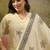 Off-white cotton floral print kurta & trousers with dupatta set for women
