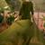 Olive green cotton printed kurta & trousers with dupatta set for women