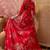 Red cotton printed kurta & trousers with dupatta set for women