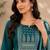 Turquoise blue cotton kurta pant & dupatta set for women