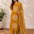 Pure cotton floral print mustard kurta & pant with dupatta set for women
