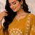 Pure cotton floral print mustard kurta & pant with dupatta set for women