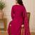 Pure cotton floral print pink kurta & pant with dupatta set for women