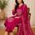 Pure cotton floral print pink kurta & pant with dupatta set for women