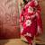 Pink cotton floral print kurta & trousers with dupatta set for women