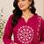 Pure cotton floral print pink kurta & pant with dupatta set for women