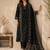 Pure cotton printed black kurta & pant with dupatta set for women