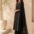 Pure cotton printed black kurta & pant with dupatta set for women