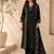 Pure cotton printed black kurta & pant with dupatta set for women