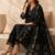 Pure cotton printed black kurta & pant with dupatta set for women