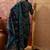 Teal blue cotton floral print kurta & trousers with dupatta set for women