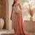 Brown & white pure cotton kurta, pant & dupatta set for women