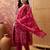 Pink cotton floral print kurta & trousers with dupatta set for women