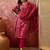 Pink cotton floral print kurta & trousers with dupatta set for women