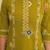Mustard yellow pure cotton kurta, pant & dupatta set for women