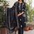 Navy blue pure cotton kurta, pant & dupatta set for women