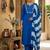 Blue straight kurta with trousers & dupatta set for women