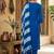 Blue straight kurta with trousers & dupatta set for women