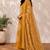 Pure cotton floral print mustard kurta & pant with dupatta set for women