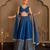 Royal Blue Faux Georgette Designer Embroidered Lehenga Choli Set For Women's