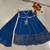 Royal Blue Faux Georgette Designer Embroidered Lehenga Choli Set For Women's