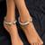 Chunky Silver Cuff Anklets for Women, Tribal Bohemian Ankle Bracelet, Silver Plated Indian Payal Kada