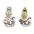 Silver plated white stone kundan earrings