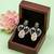 Silver plated white stone kundan earrings