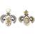 Silver plated white stone kundan earrings