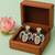 Silver plated white stone kundan earrings