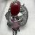 Adjustable Oxidized Silver Fusion Cuff Bracelet | Chitai Work Peacock Bangle with Gemstones | Boho Tribal Indian
