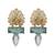 Gold plated blue stone stud earrings