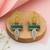 Gold plated blue stone stud earrings