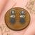 Silver plated black stone drop earrings
