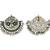 Silver plated green stone chandbali earrings