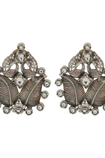 Silver plated stud earrings