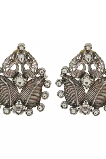 Silver plated stud earrings