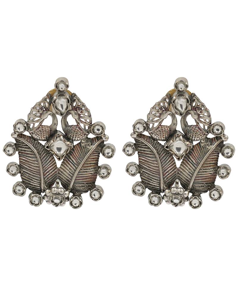 Silver plated stud earrings