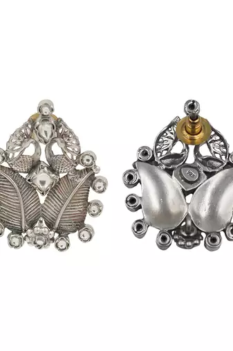 Silver plated stud earrings