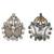 Silver plated stud earrings
