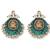 Silver plated turquoise blue dangler earrings