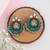 Silver plated turquoise blue dangler earrings