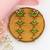 Gold plated green stones dangler earrings