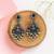 Silver plated blue stone dangler earrings