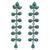 Silver plated turquoise blue stones drop earrings