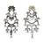 Silver plated multicolor beaded dangler earrings